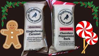 Nightingale Ice Cream Sandwich: Gingerbread Caramel & Chocolate Peppermint Bark Review