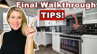 Final Walkthrough Tips BEFORE you close on a House!