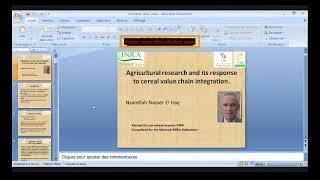 INRA Webinar: “Agricultural Research and its Response to Cereal Value Chain Integration”