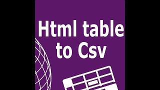 Html table to Csv