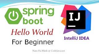 Spring Boot Hello World for Beginner with IntelliJ IDEA