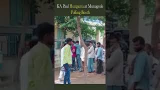 KA Paul Hungama at Munugode Polling Booth | MicTv News