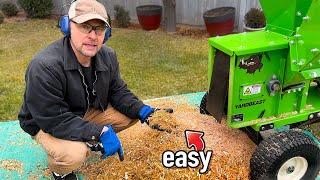 Prune Chip & Mulch at home with a powerful Wood Chipper Shredder YARDBEAST 2090