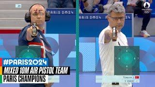 Mixed 10m air pistol team bronze & gold matches | Paris Champions