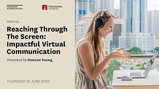 Reaching Through The Screen: Impactful Virtual Communication webinar