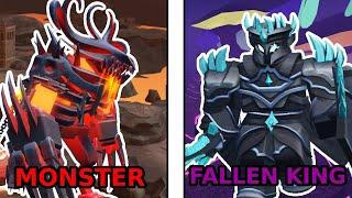 Molten Monster Vs The Fallen King |ROBLOX TOWER DEFENSE SIMULATOR