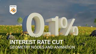 Interest rate cut | Blender | Motion graphic