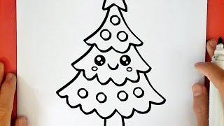 HOW TO DRAW A CUTE CHRISTMAS TREE