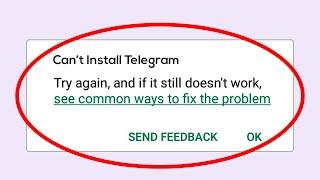 How To Fix Can't Install Telegram Error On Google Play Store Android & Ios Mobile