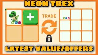 GAINING OR LOSING?? WATCH 15 NEW OFFERS FOR NEON TREX in Rich Servers Adopt me