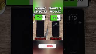 iPhone 15 Pro Max vs Galaxy S24 Ultra:Charging Speed Face-Off️Who’s Faster?#shorts #viralvideo