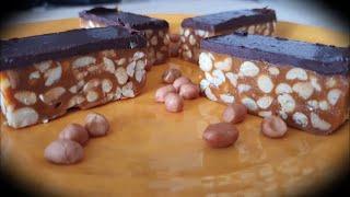 Chocolate Caramel Crunch Bars | Chocolate Peanut Toffee | Homemade Snickers like Chocolate