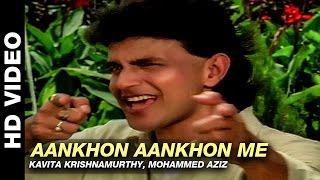 Aankhon Aankhon Me - Parivaar | Kavita Krishnamurthy, Mohammed Aziz | Mithun Chakraborty