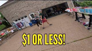 They were giving stuff away at this garage sale!
