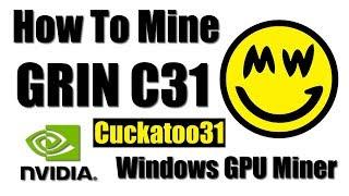 How To Mine GRIN Cuckatoo C31 - GMiner Nvidia GPU Mining Guide For WINDOWS