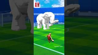 Kick the ball and unblock the elephant | 3D animation | 3D Special effects #elephant #3d