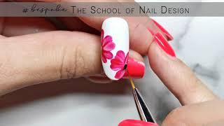 TUTORIAL  I  Flower Nail Art - Using a Petal Brush to create easy flower nail designs.