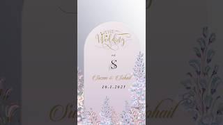 Minimalist Muslim Wedding Invitation #shorts #wedding#nikah #musliminvitation