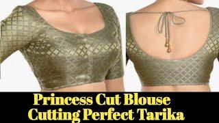 38" 40 Size Princess Cut Blouse Cutting ️ how to Princess cut blouse cutting