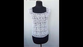 Летняя ажурная майка/crochet pattern