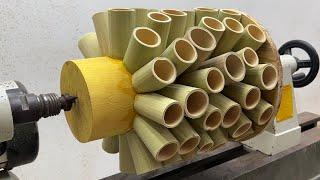 Amazing Woodturning Crazy - An Artistic Quintessence Is Specially Portrayed Through The Bamboo Tubes