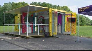 Mobile science lab teaching young students about STEM