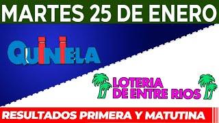 Quinielas Primera y matutina de Córdoba y Entre Rios Martes 25 de Enero