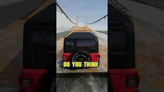 car vs broken bridge survival chance #beamngdrive #beamngdrivecrashes