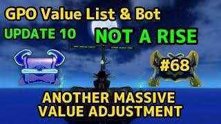 NEW GPO VALUE LIST UPDATE 10 #68 ANOTHER MASSIVE VALUE ADJUSTMENT : NOT A RISE !