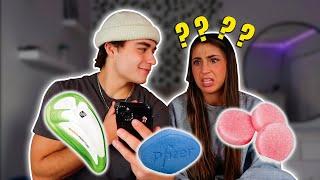 QUIZZING MY GIRLFRIEND ON MALE PRODUCTS!!