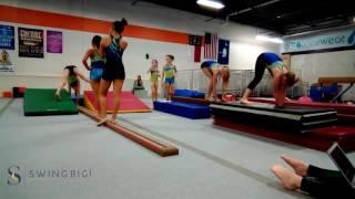 Developing beam handstands with rec and preschool gymnasts