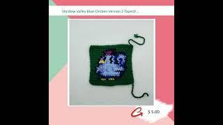 Stardew Valley Blue Chicken Version 2 Tapestry Crochet Pattern [Digital Pattern]