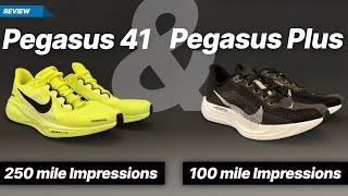 Nike Pegasus 41 after 250 miles & Nike Pegasus Plus after 100 miles