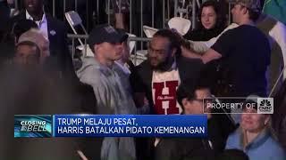 Trump Melaju Pesat, Harris Batalkan Pidato Kemenangan