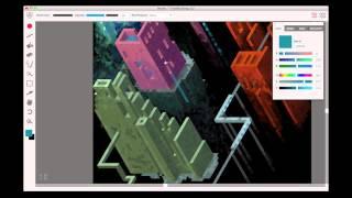 Trixels shape mode in Hexels Pro - speed paint