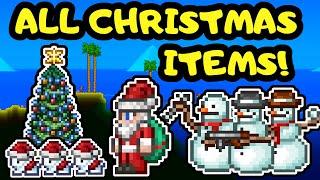 ALL CHRISTMAS ITEMS with A TWIST in Terraria 1.4!