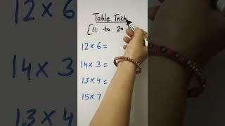 Table Trick 11to 20| Multiplication Trick |Maths Tricks @Poonam study centre #shorts #tables #maths