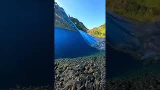 This is raw footage of the glacier lakes in the mountains of Valdez Alaska