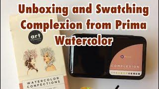 UNBOXING AND SWATCHING COMPLEXION FROM PRIMA WATERCOLORS 2021