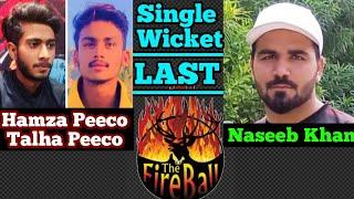 Hamza Peeco//Talha Peeco VS Naseeb Khan..Single-Wicket LAST..#cricket #tapeballcricket #cricketlover