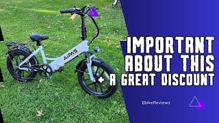 important Key Details: Aipas A2 Electric Bike 750W 20" Electric Bike  Review