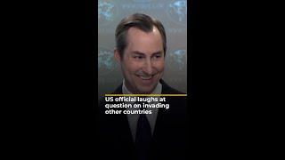 US official laughs at question on invading other countries | #AJshorts