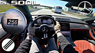 2021 Mercedes-Benz S500 L W223 TOP SPEED DRIVE ON GERMAN AUTOBAHN 