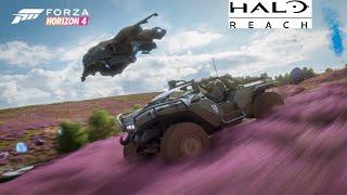 Master Chief in Forza Horizon 4 and Halo Reach
