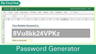 Generate Random Passwords In Excel - Using Upper And Lower Case Letters, Numbers and Symbols