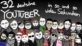 32 deutsche Youtuber in 328 Sekunden (Animation)