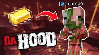 TROLLING as a MINECRAFT NETHER PIGLIN in ROBLOX DA HOOD