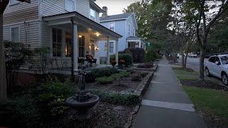 American Neighborhood Walk Early Autumn | Nature Sounds for Sleep and Study