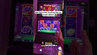 20€ Spins bei Sizzling Hot, ich gewinne 2000€ #fy #casino #reels #slot #bigwin #jackpot #comedy