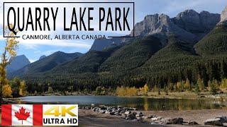 Quarry Lake Canmore Alberta | Fall Tour 2021 with High Quality Binaural Ambient Sounds【4K】